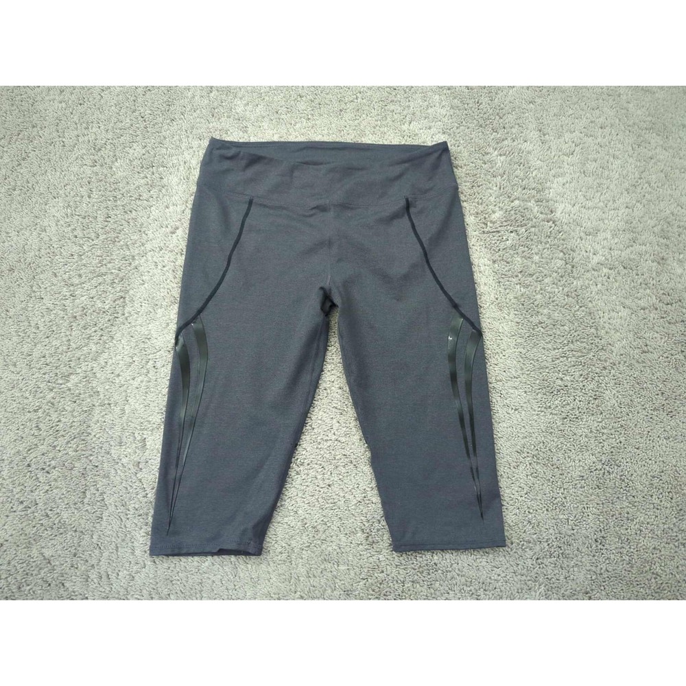 Fabletics Leggings Womens 31"‎ Gray Mid Rise Reflective Detail Active Yoga Gym